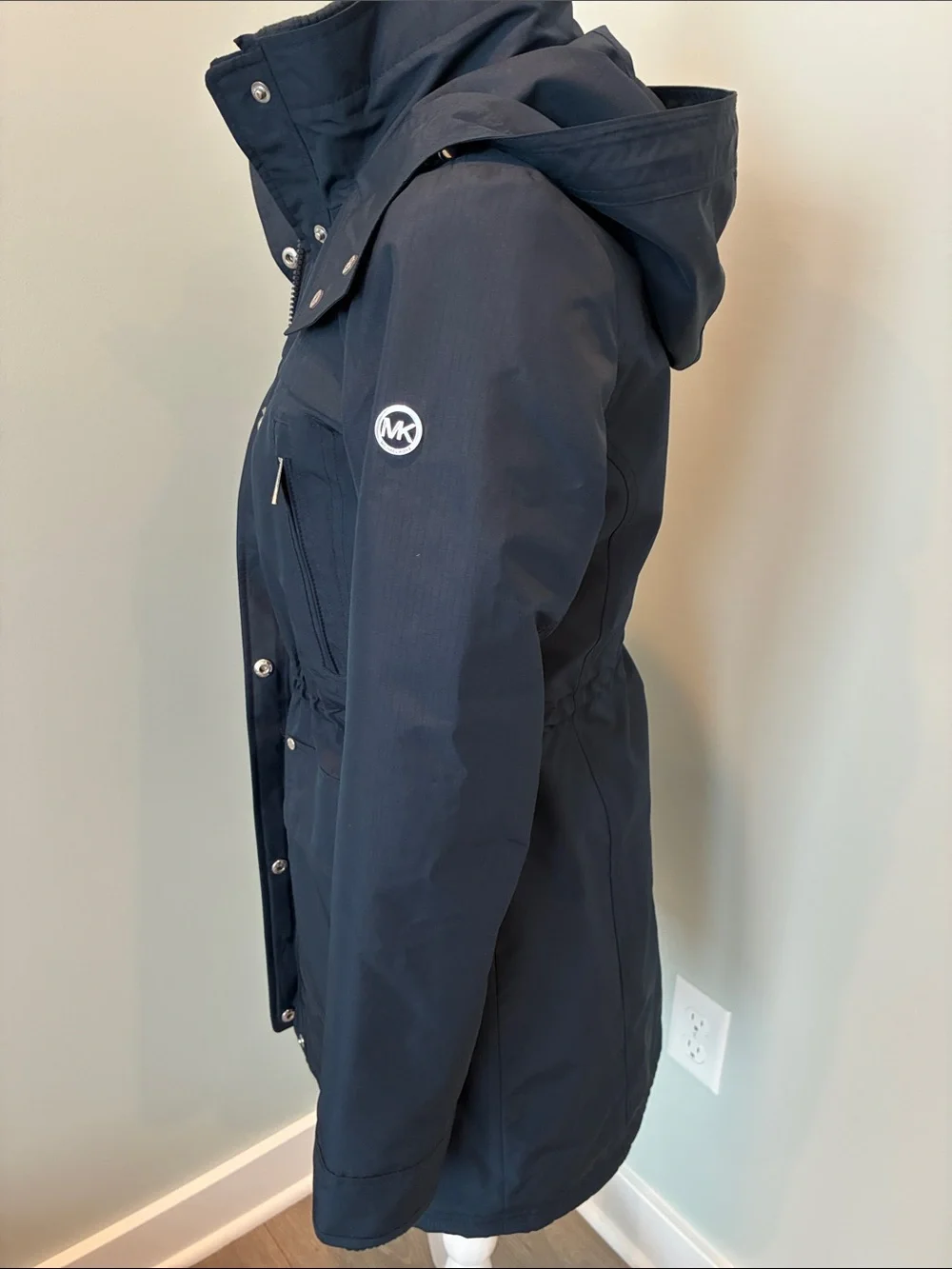 Michael Kors Navy Hooded Utility Anorak Jacket